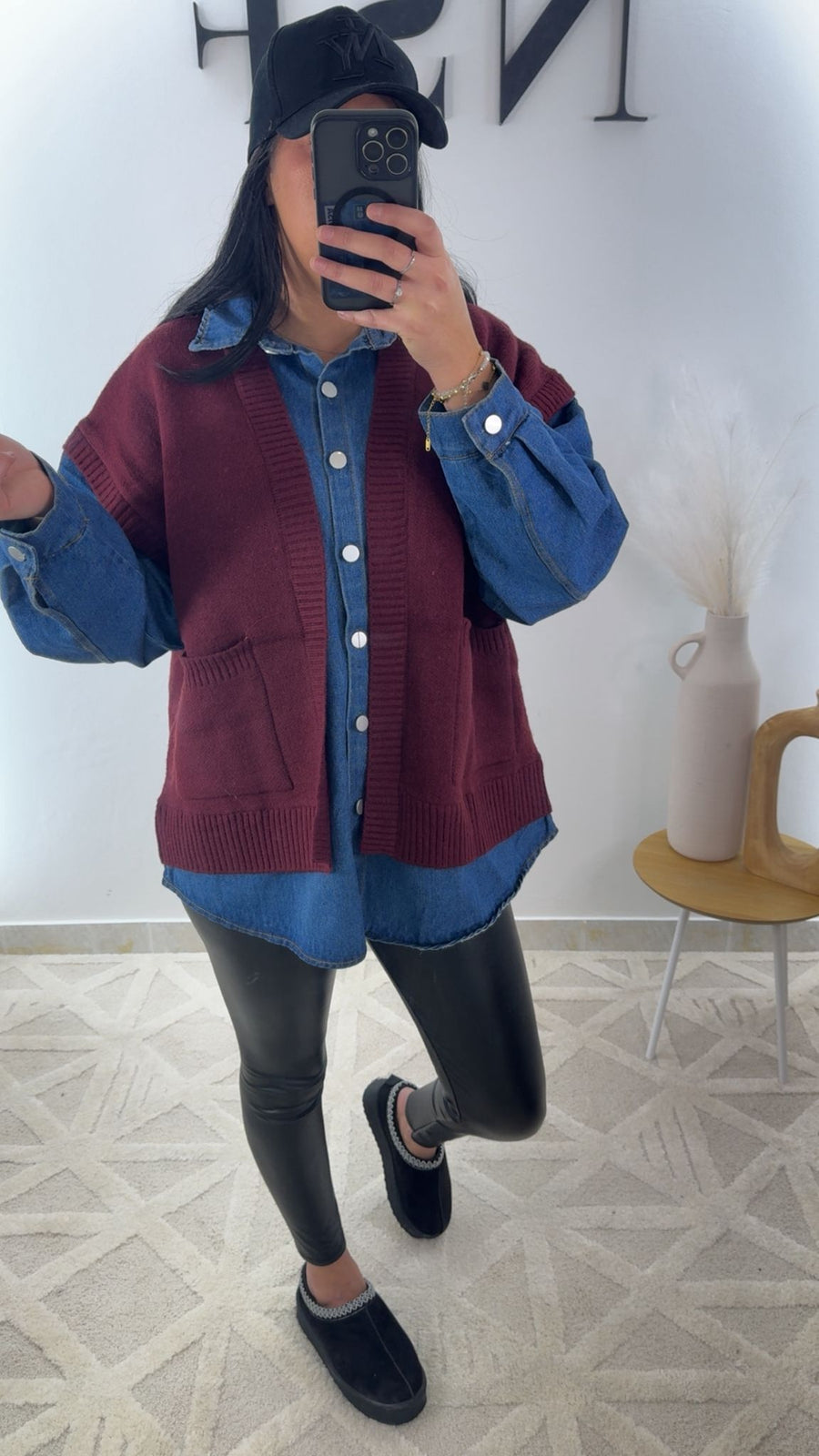 Veste en jean avec pull MAISSA