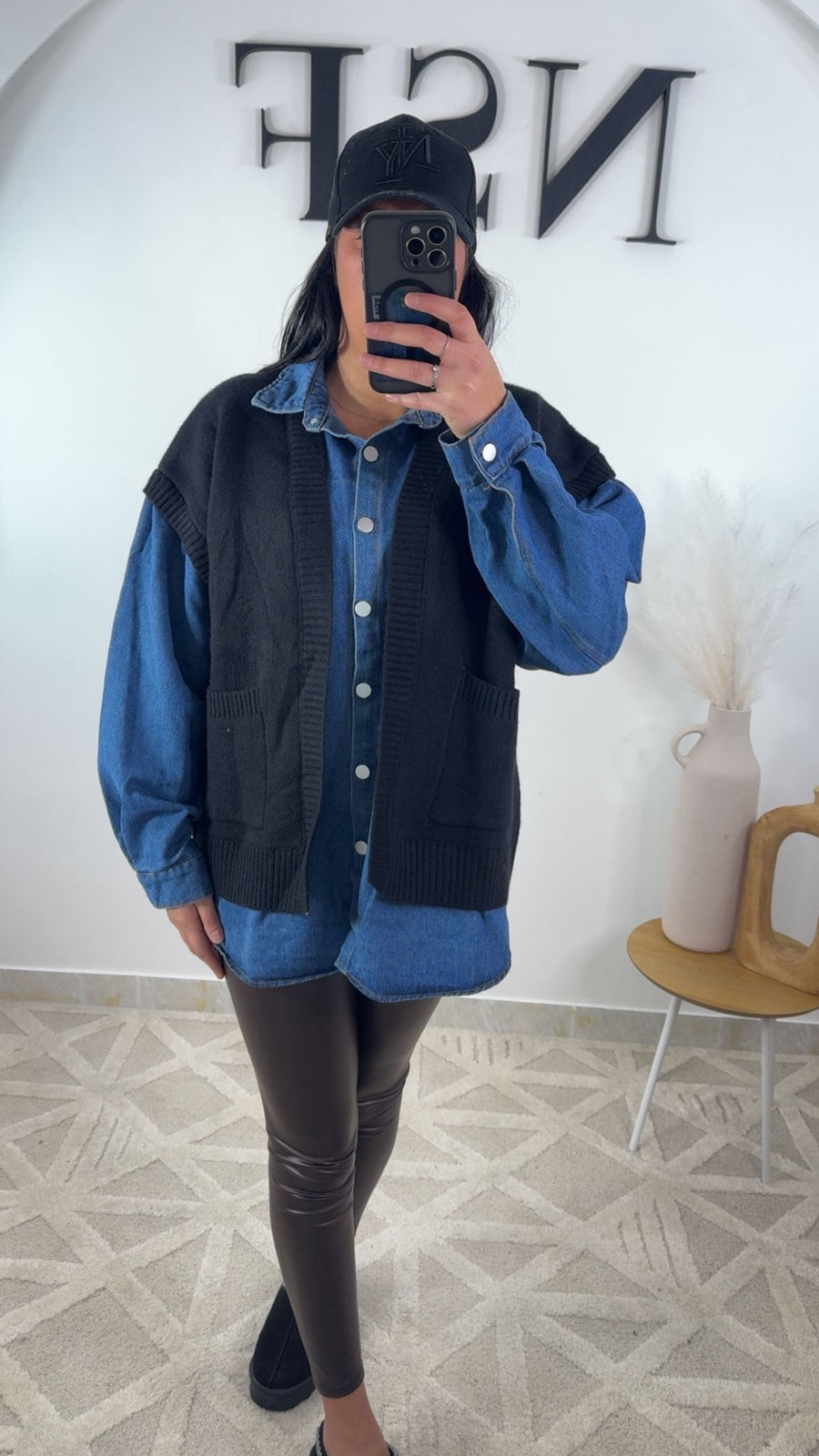 Veste en jean avec pull MAISSA