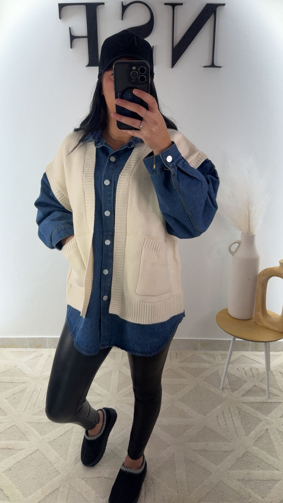 Veste en jean avec pull MAISSA