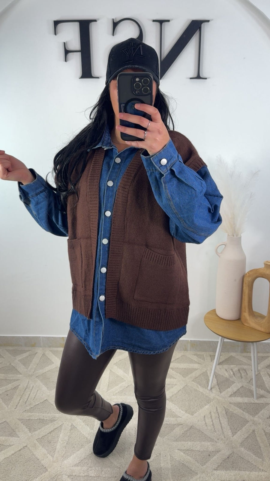 Veste en jean avec pull MAISSA