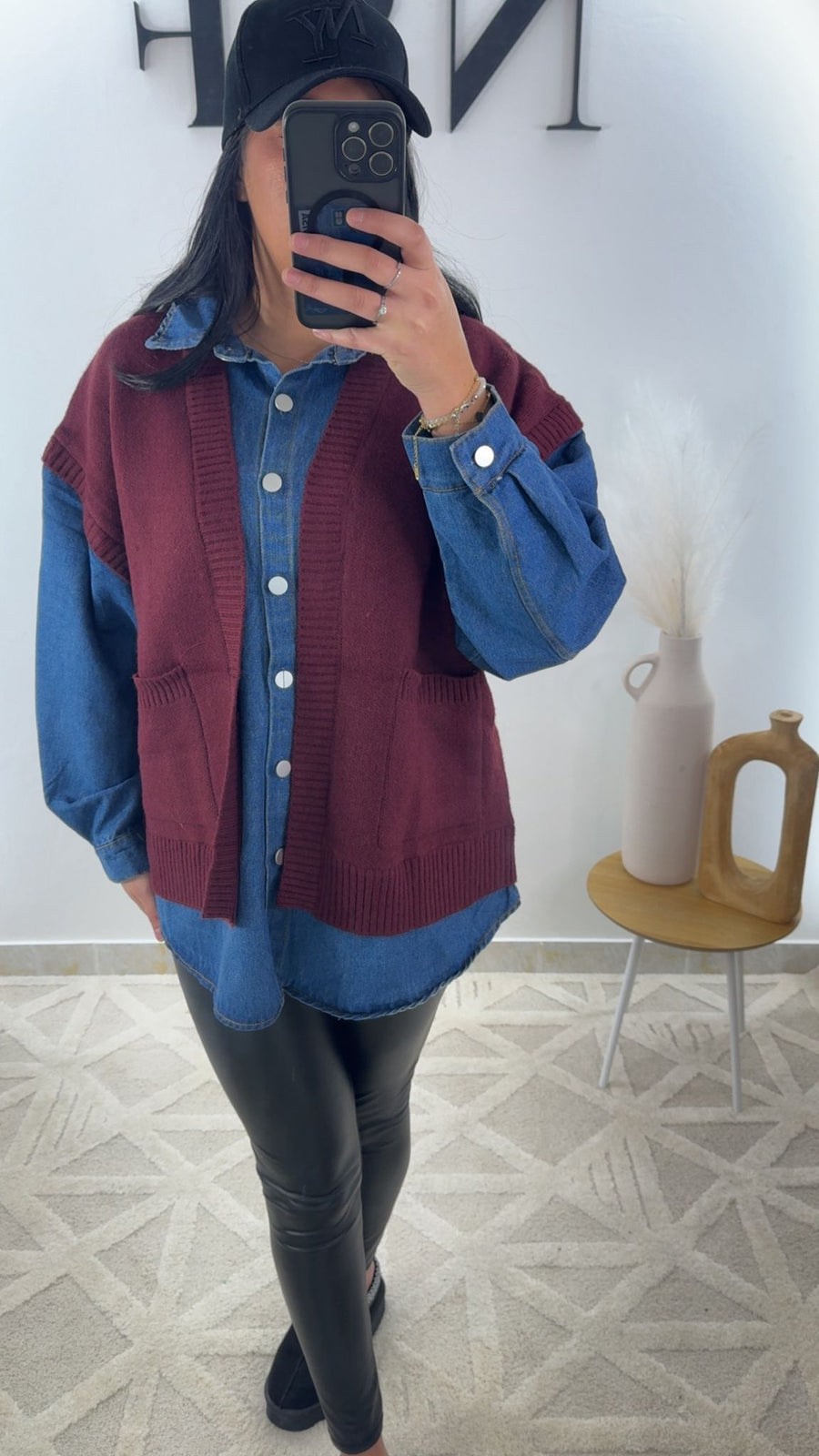 Veste en jean avec pull MAISSA