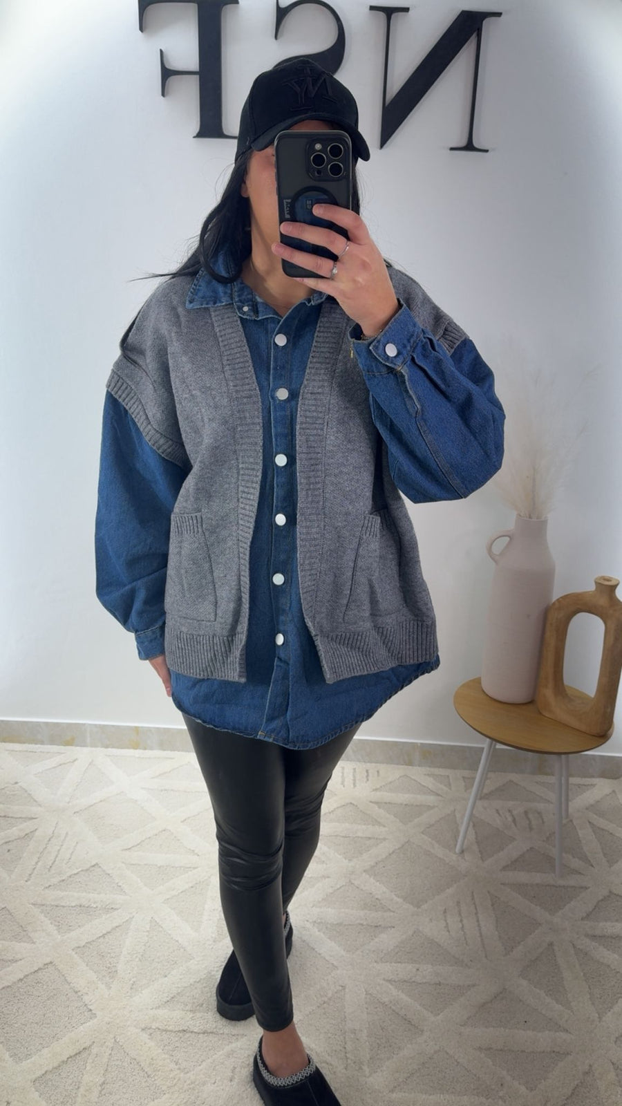 Veste en jean avec pull MAISSA