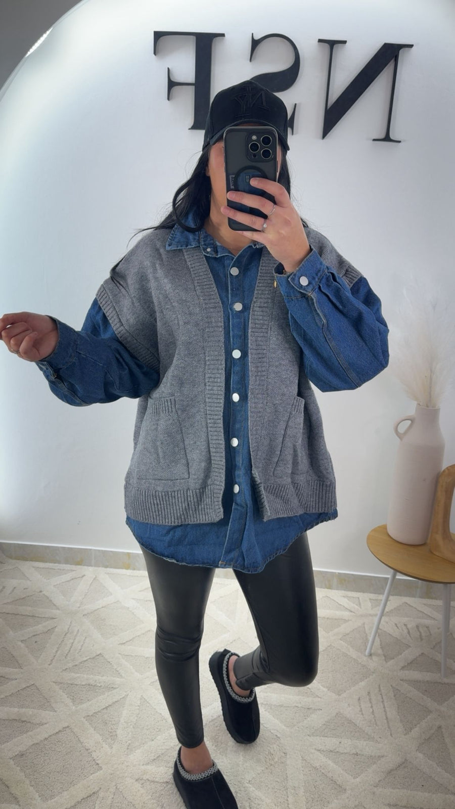Veste en jean avec pull MAISSA