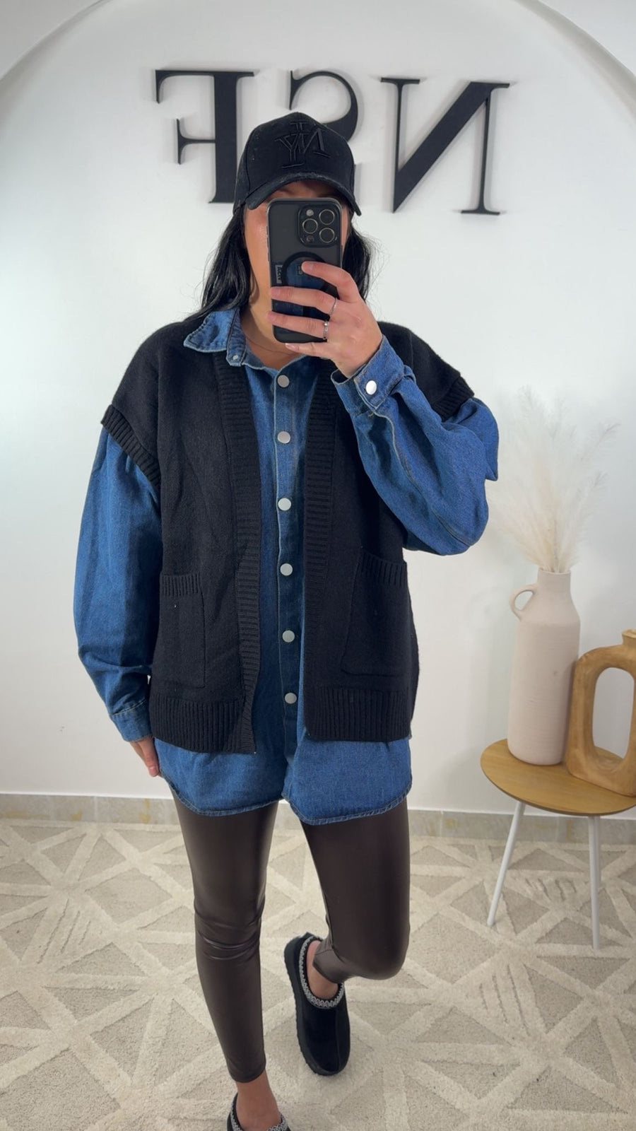 Veste en jean avec pull MAISSA