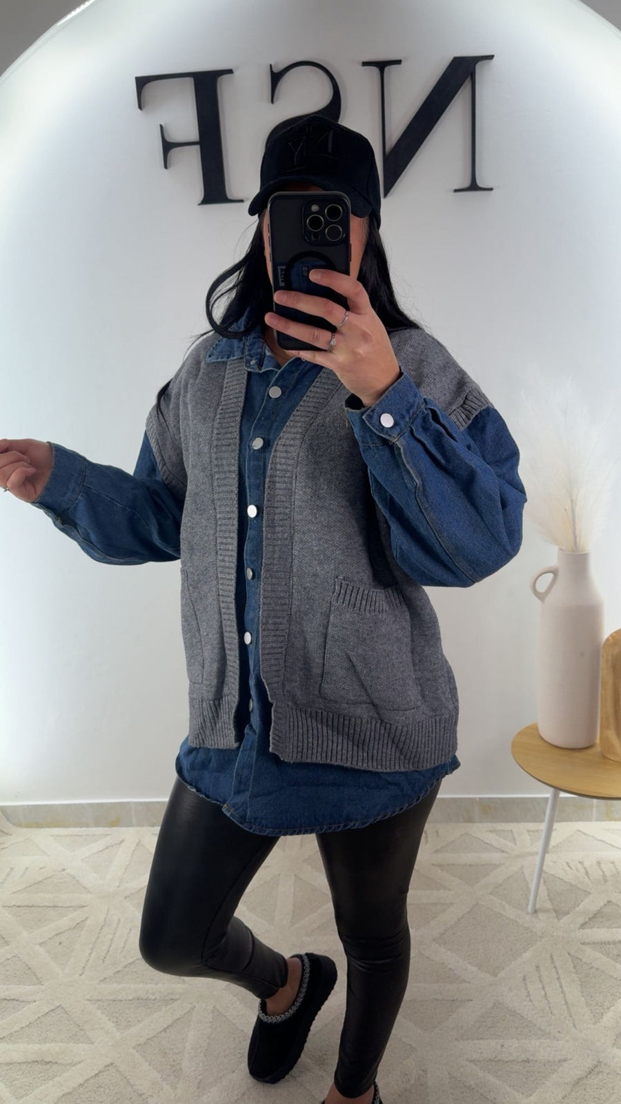 Veste en jean avec pull MAISSA