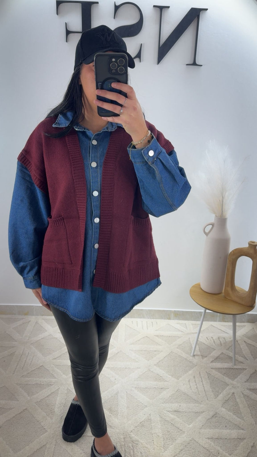 Veste en jean avec pull MAISSA