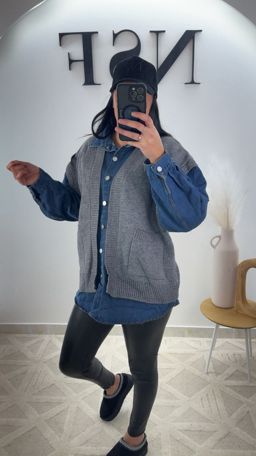 Veste en jean avec pull MAISSA