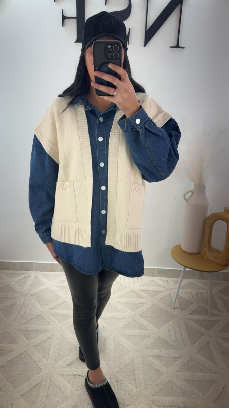 Veste en jean avec pull MAISSA