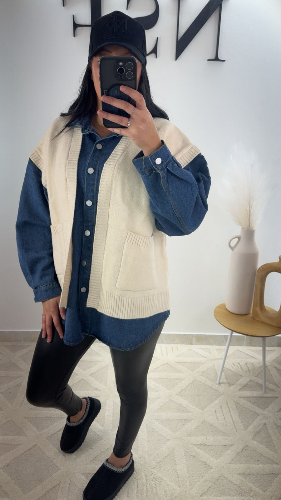 Veste en jean avec pull MAISSA