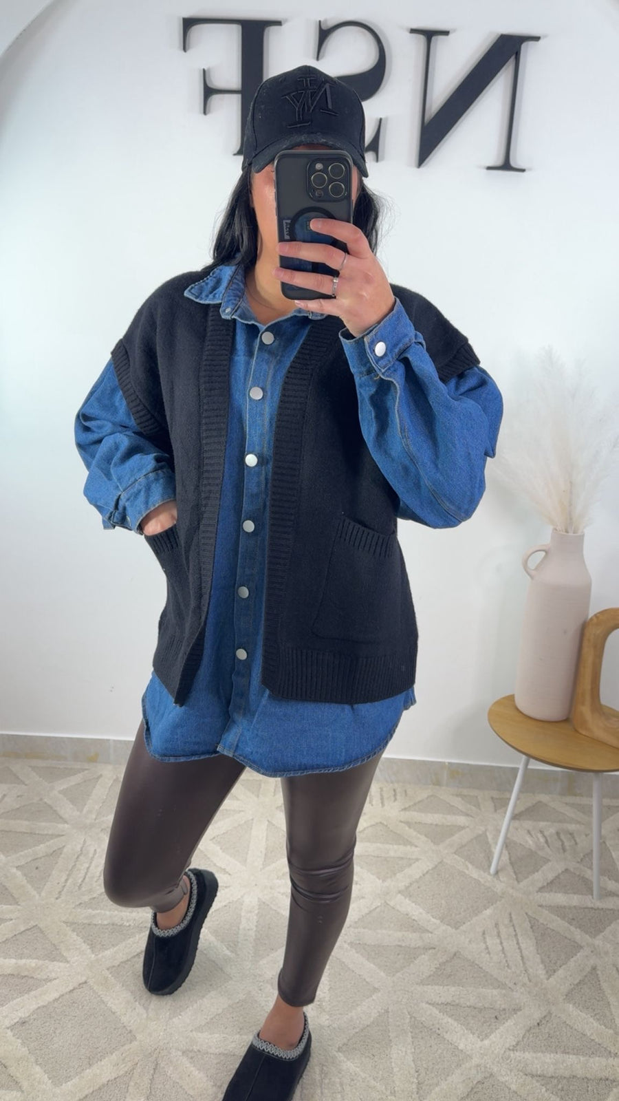 Veste en jean avec pull MAISSA