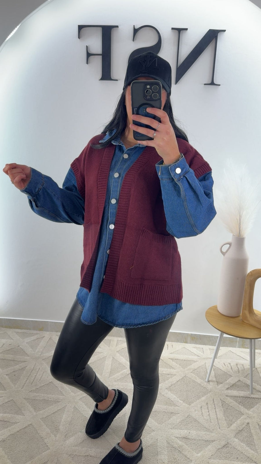 Veste en jean avec pull MAISSA